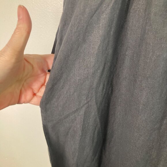 Womens Joie Tiered Linen Midi Sundress Black L Linen Mild fade - Picture 5 of 11